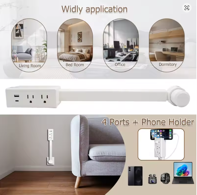 Power Socket Bedside Table Extender